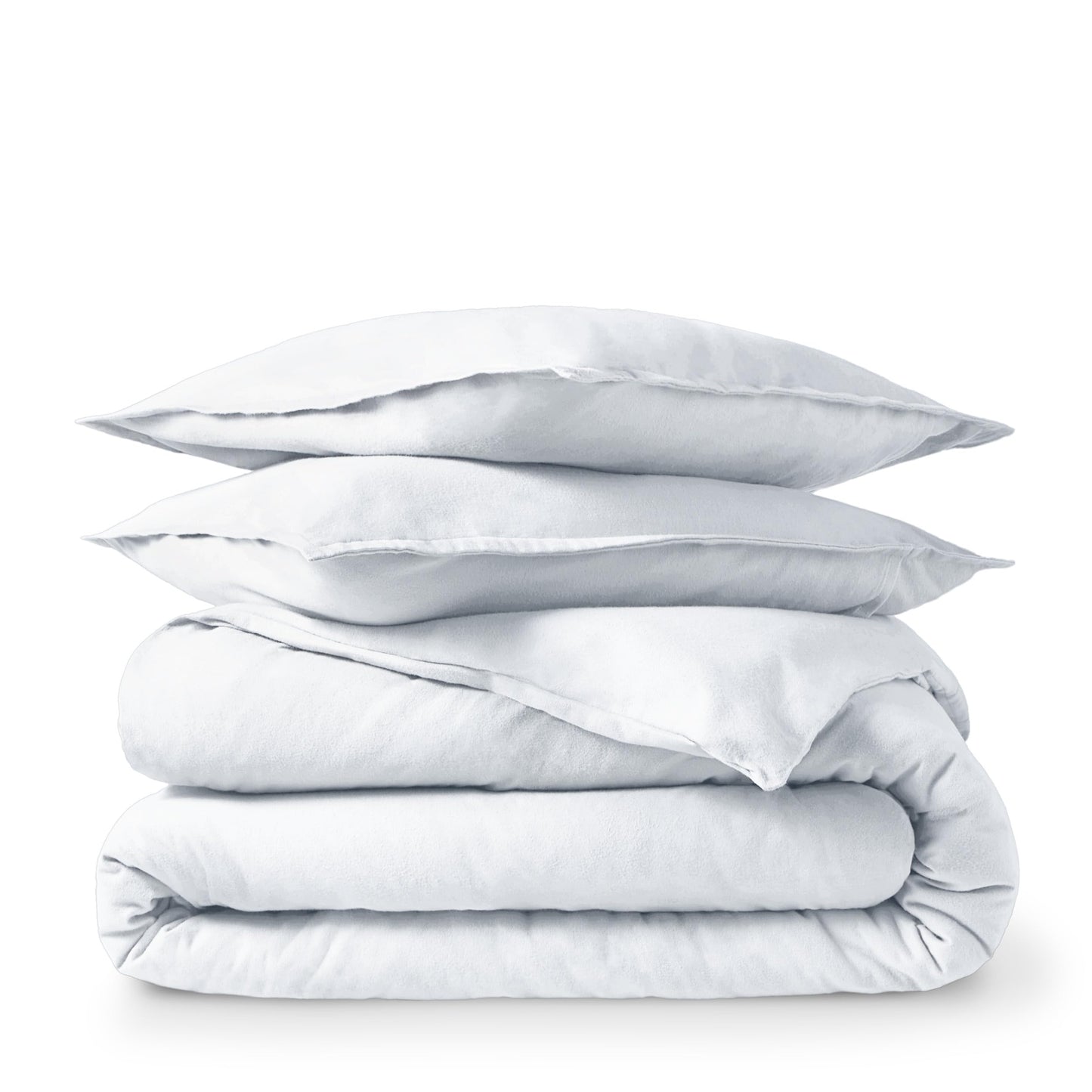 Bare Home Flannel Duvet Cover Set - Full/Queen - 100% Cotton, Velvety Soft Heavyweight Premium Flannel, Double Brushed