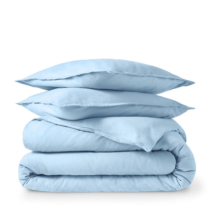 Bare Home Flannel Duvet Cover Set - Full/Queen - 100% Cotton, Velvety Soft Heavyweight Premium Flannel, Double Brushed