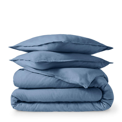 Bare Home Flannel Duvet Cover Set - Full/Queen - 100% Cotton, Velvety Soft Heavyweight Premium Flannel, Double Brushed