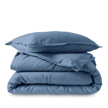 Bare Home Flannel Duvet Cover Set - Full/Queen - 100% Cotton, Velvety Soft Heavyweight Premium Flannel, Double Brushed