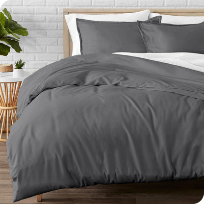 Bare Home Flannel Duvet Cover Set - Full/Queen - 100% Cotton, Velvety Soft Heavyweight Premium Flannel, Double Brushed
