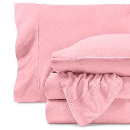 Bare Home Super Soft Fleece Sheet Set - Split Head Flex King Size - Extra Plush Polar Fleece, No-Pilling Bed Sheets - All Season Cozy Warmth