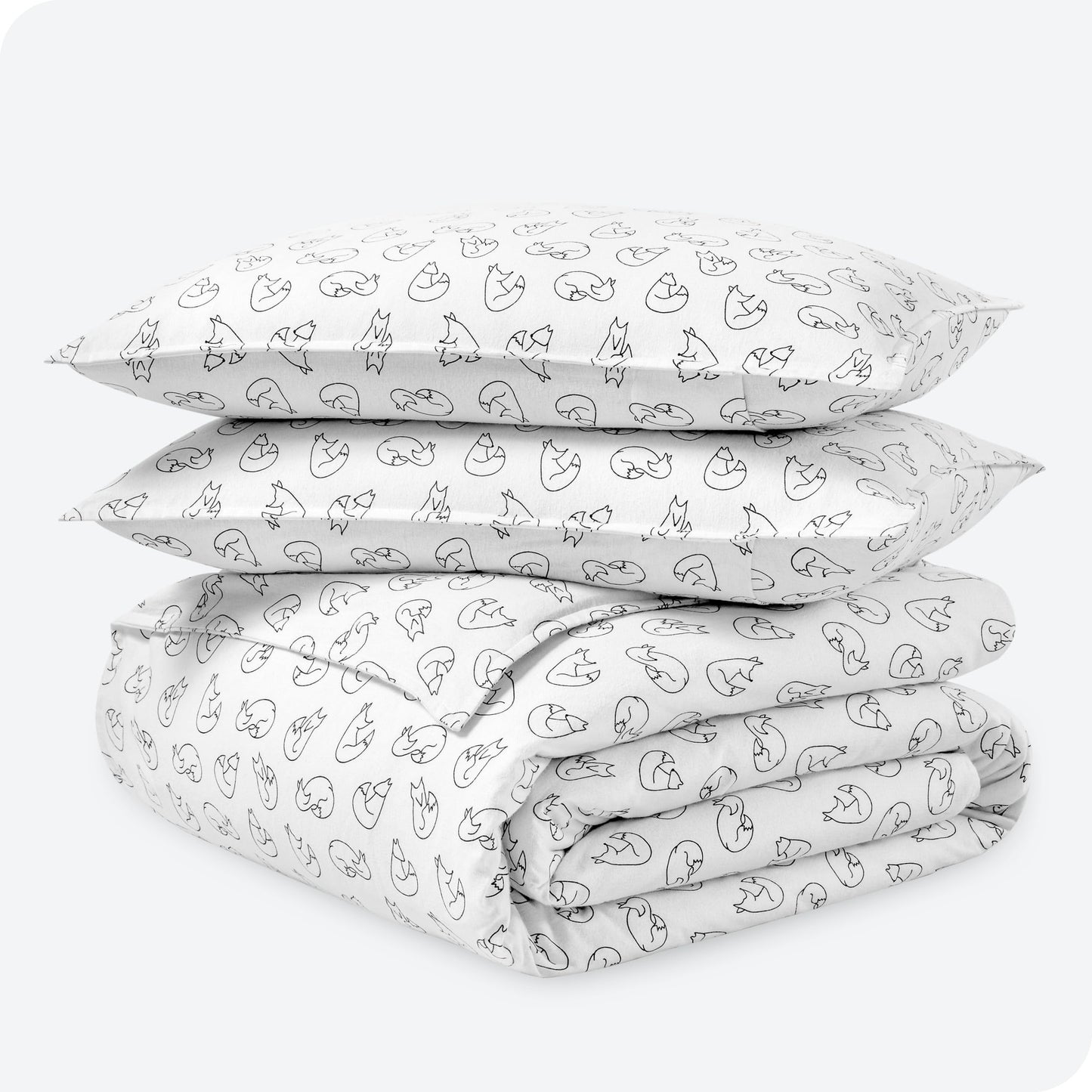 Bare Home Flannel Duvet Cover Set - Full/Queen - 100% Cotton, Velvety Soft Heavyweight Premium Flannel, Double Brushed