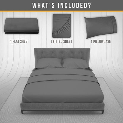 Queen Sheet Set - Luxury Hotel Bed Sheets - Soft Cooling Sheets with Elastic Corner Straps - Deep Pockets Microfiber Bedsheet 4 Piece