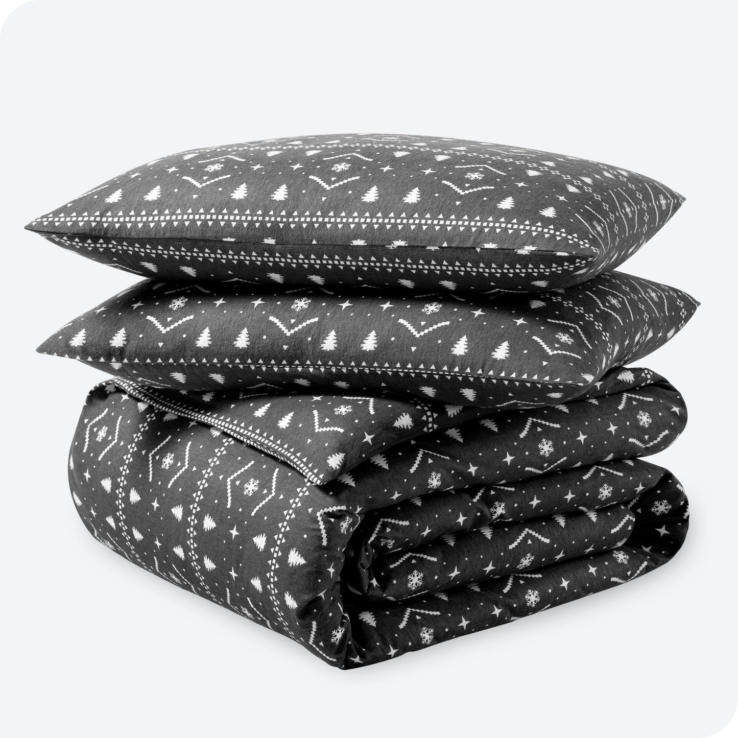 Bare Home Flannel Duvet Cover Set - Full/Queen - 100% Cotton, Velvety Soft Heavyweight Premium Flannel, Double Brushed