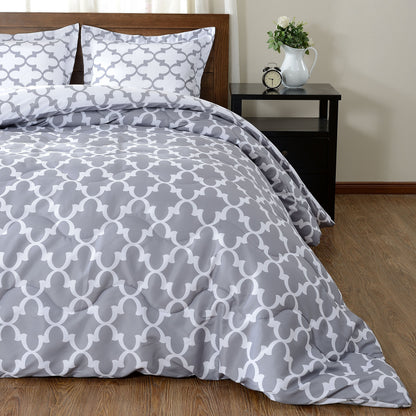 Downluxe King Size Comforter Set - Red and Black King Comforter, Soft Bedding Sets for All Seasons - 3 Pieces